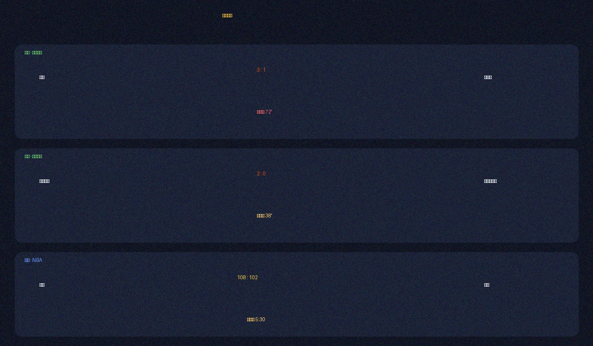 乐竞体育实时比分数据面板展示